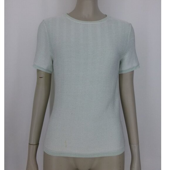 St John Short Sleeve Knitted Top (1 faint stain at front) - Picture 2 of 11